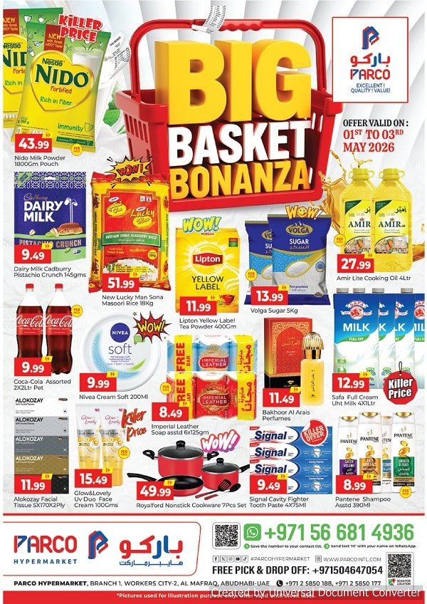 Parco Market Abu Dhabi offers Catalog cover page