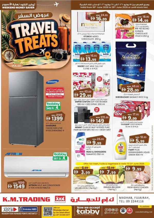 KM Trading Fujairah Travel Treats offers